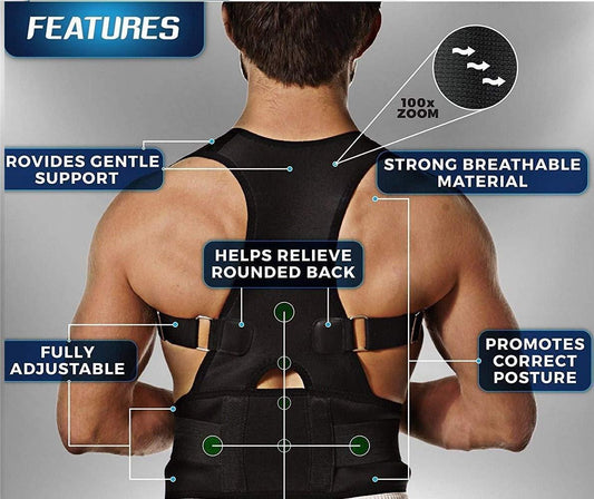 Posture Corrector Belt – Unisex Adjustable Back Support